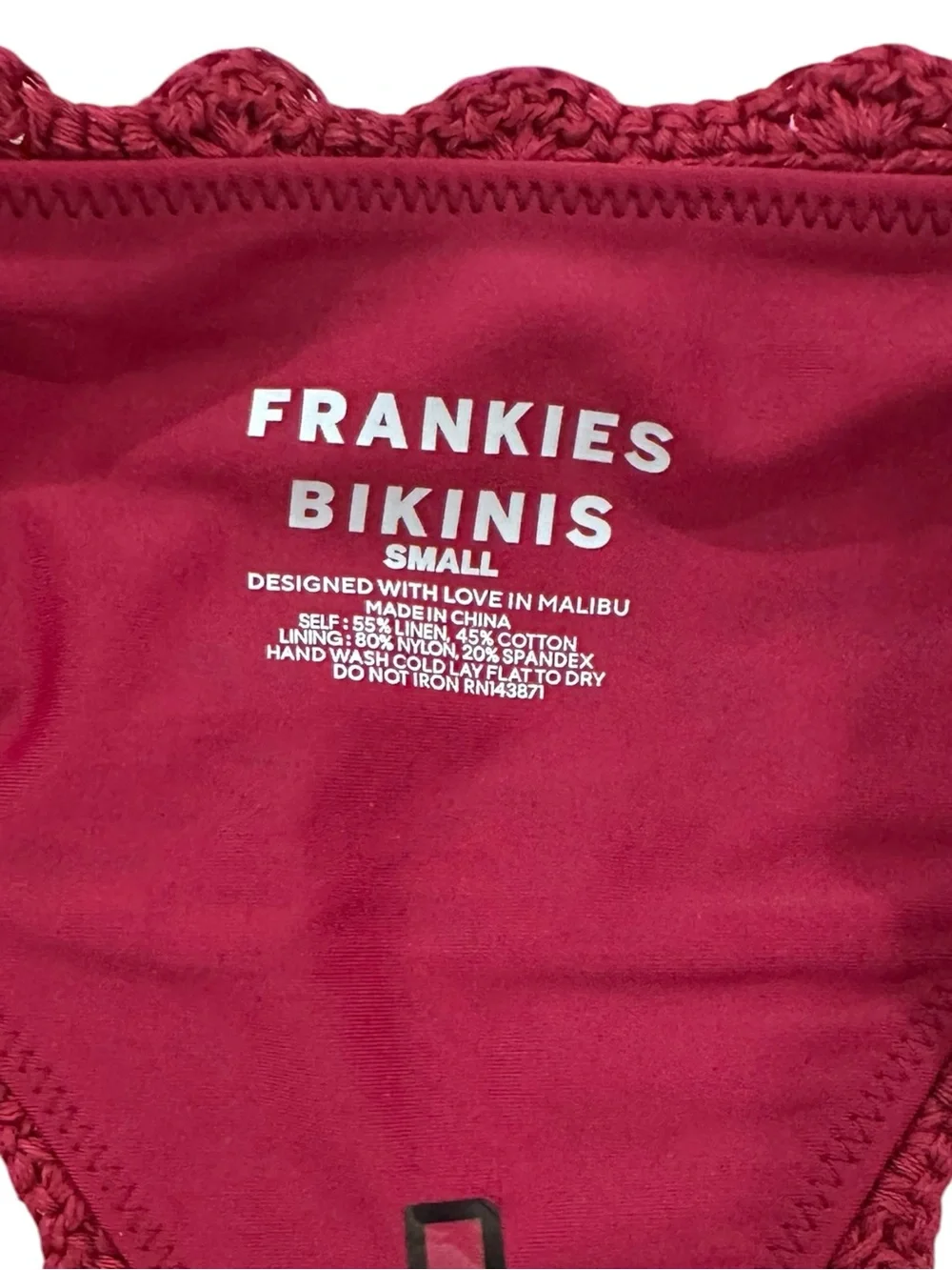 NWOT RARE FRANKIE’S BIKINIS Chloe Top & Mackenzie Bottoms Bikini Set in Ruby